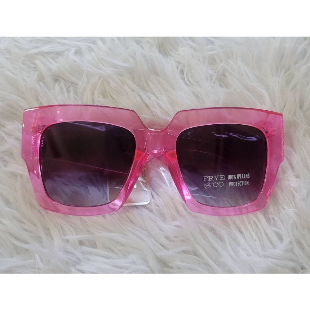 Frye and Co. Women's Pink Oversized Square Sunglasses